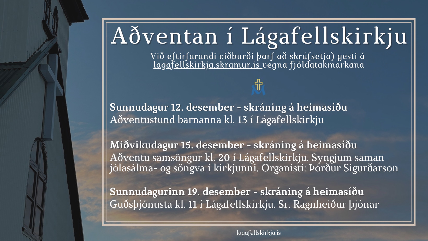 FB cover – Helgihald í desember í Lágafellssókn