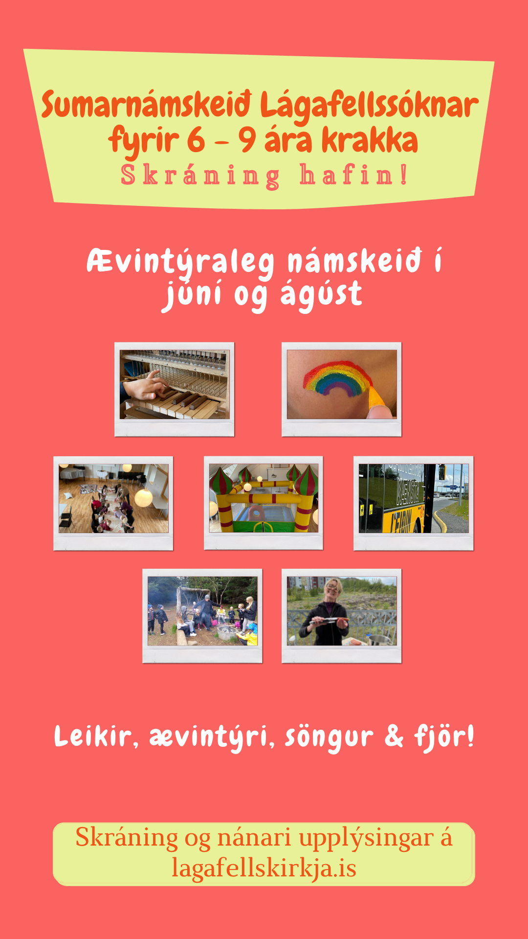 IG story – Sumarnámskeið Lágafellssóknar 2022 (Flyer) (Instagram Story)