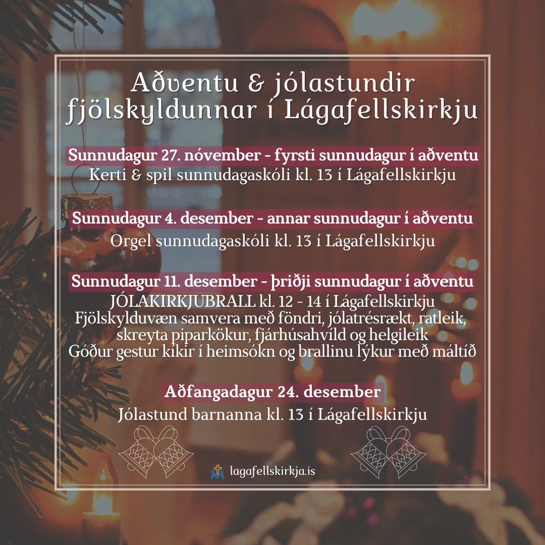 1080x1080px – Helgihald í desember í Lágafellssókn